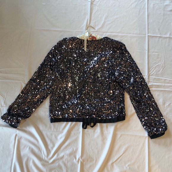 Silver Sequins Cardigan - Picture 1 of 4